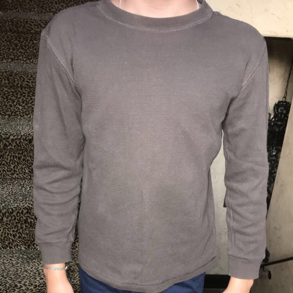 Boys Brown Long Sleeve Shirt